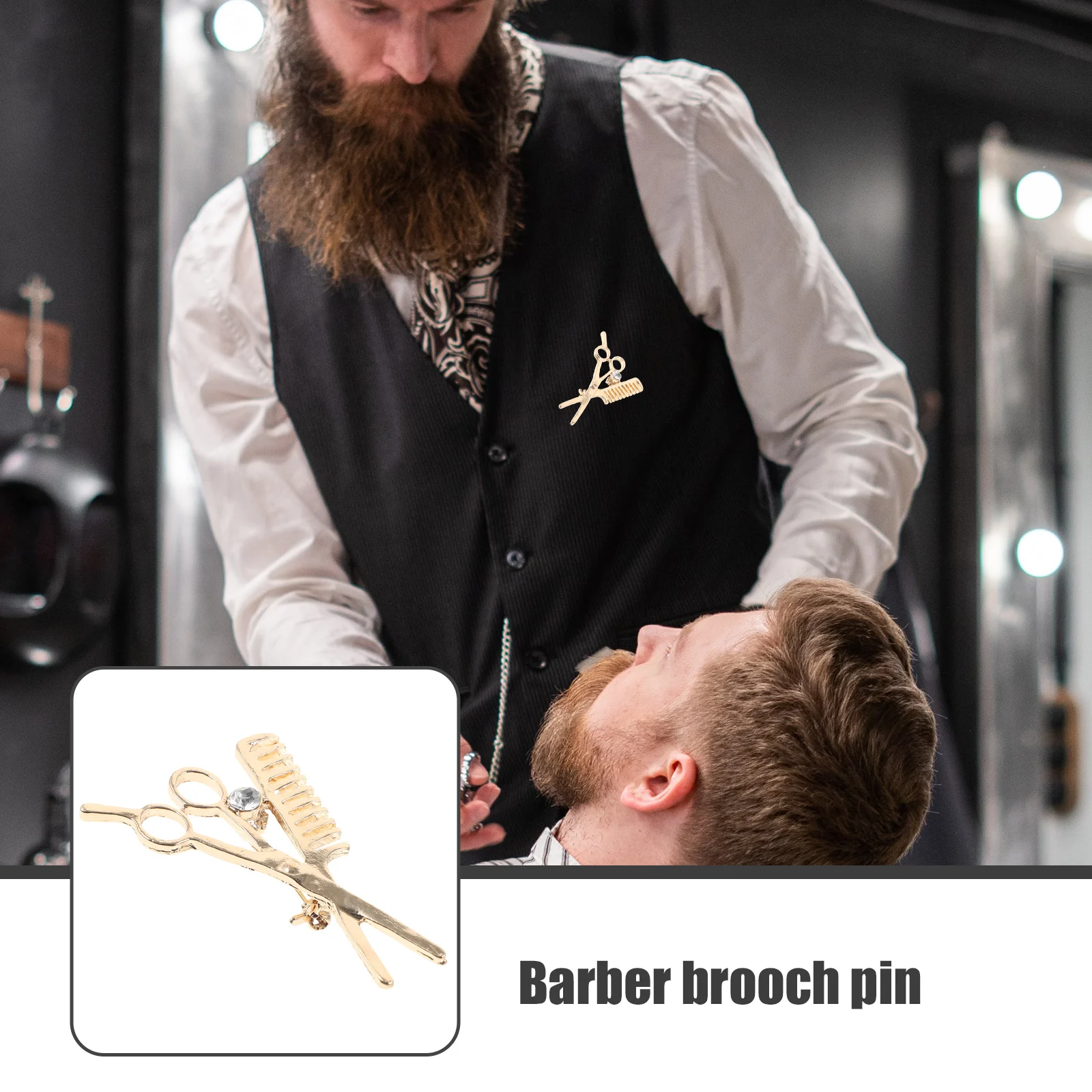 

Safety Pin for Clothes Brooch Collar Needle Clasp Modeling Bobby Zinc Alloy Man