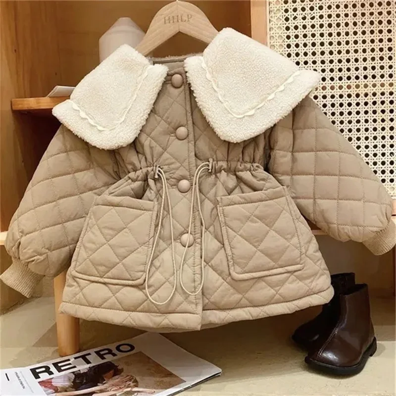 Baby Girls Clothes Jackets Spring Autumn Kids Single Breasted Outerwear Children Fashion Overcoat Cute Top Coat For Girl 1-5Y