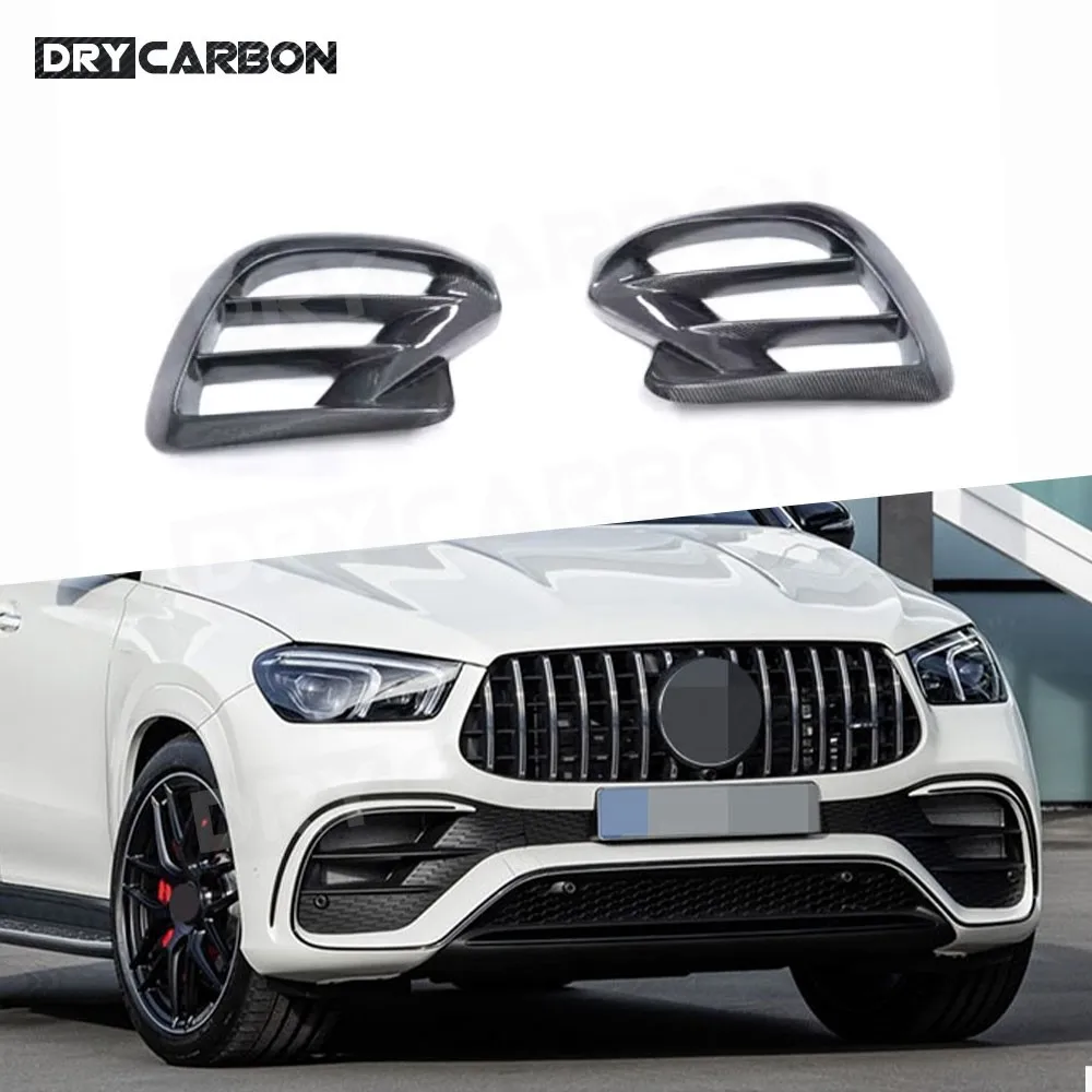 Carbon Fiber Front Bumper Air Vent Outlet Body Kits for Mercedes Benz GLE Class C167 GLE63 AMG Coupe 2020-2023 FRP Accessories