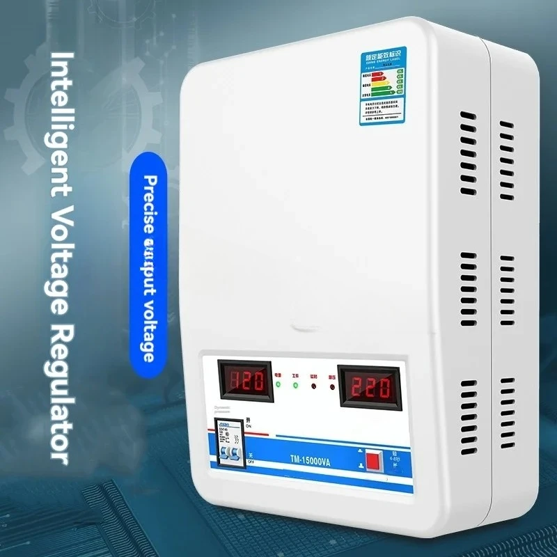 220V Voltage Stabilizer Automatic Household High-Power 15kw Pure Copper Low-Voltage Air Conditioner Special Voltage Regulator
