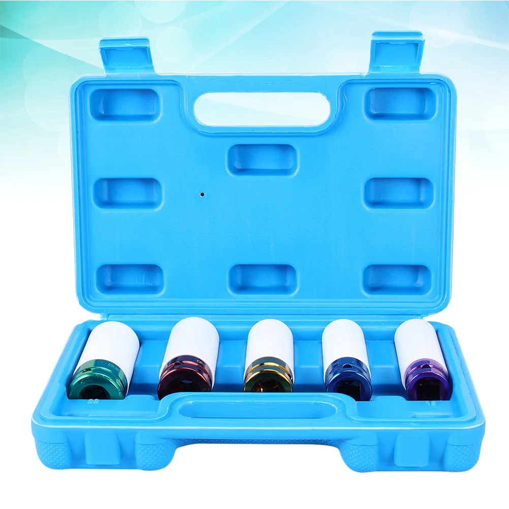 

5 шт., адаптер для колес из сплава, защитный рукав для автомобильных шин, настенная глубокая ударная гайка, устойчивые к коррозии H инструменты