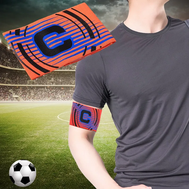 1 Pcs 5 Colour Soccer Arm Band Leader Match Professional Football Armband Captain Armband Adjustable Soccer Armband Band