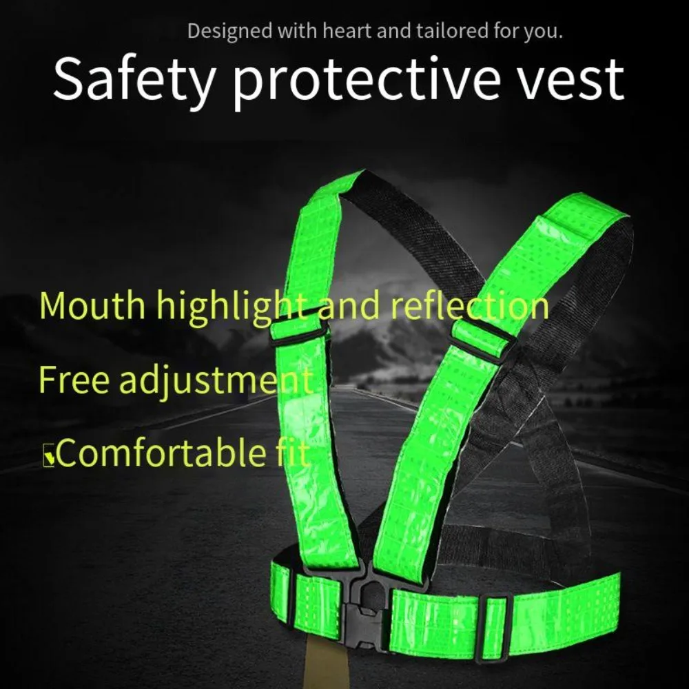 Safety Vest High Visibility Outdoor Reflective Belt Reflective Running Vest for Night Running Jogging Walking Cycling Wholesale