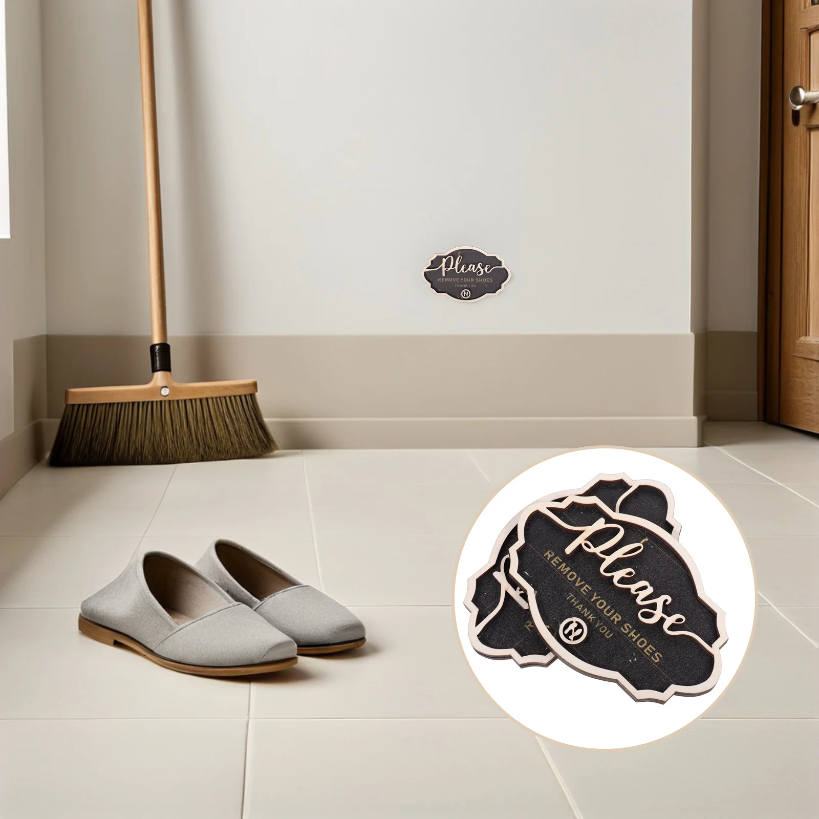 

2pcs Off Sign Rustic Wood Remove Shoes Plaque For Front Door Home Entryway Wall Decor Please Take Off Your Shoes Wooden Door