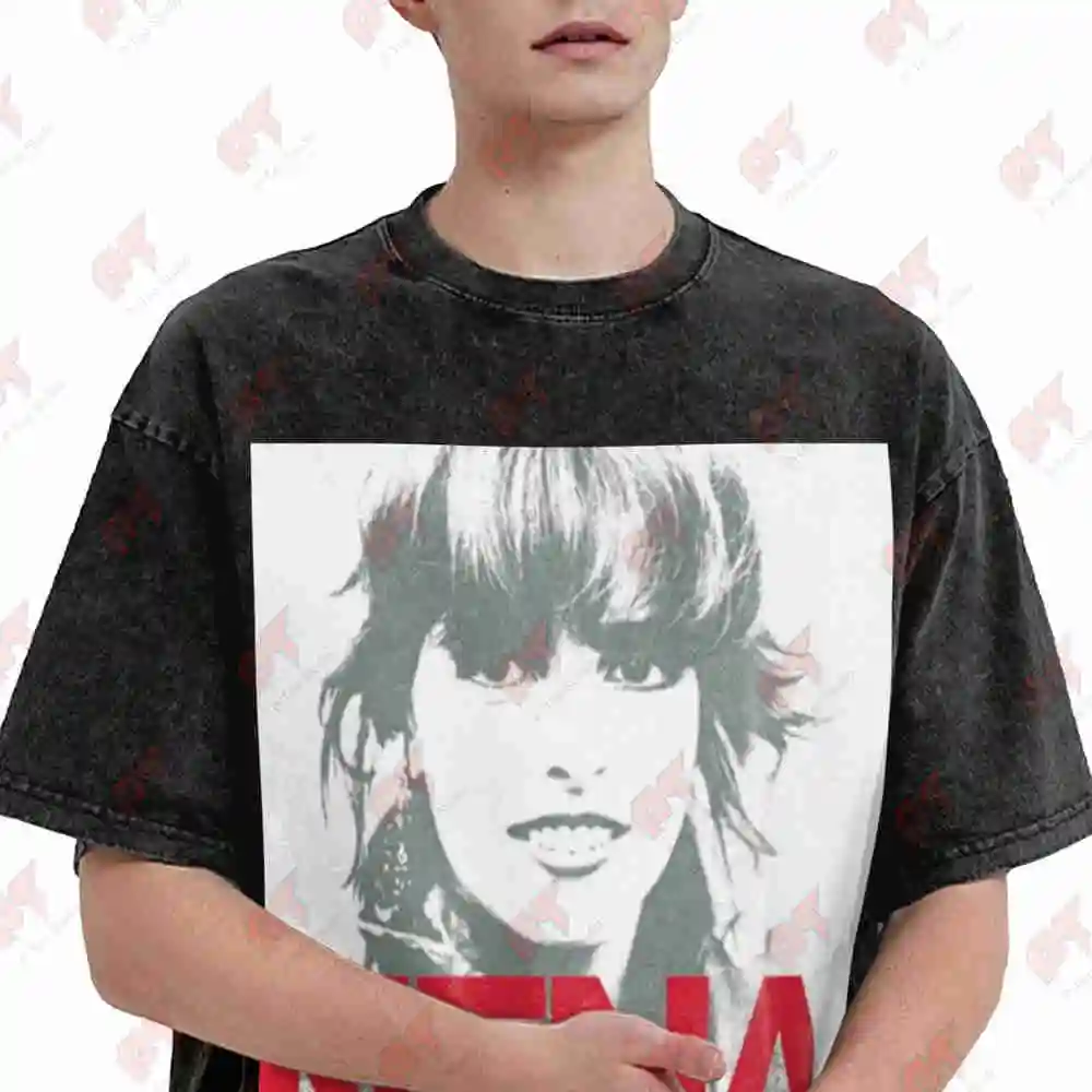 Nena 80S Retro Music German Singer Iconic Album Cover Logo Face Print New Wave Vintage Washed Tee Pure Cotton T-Shirt