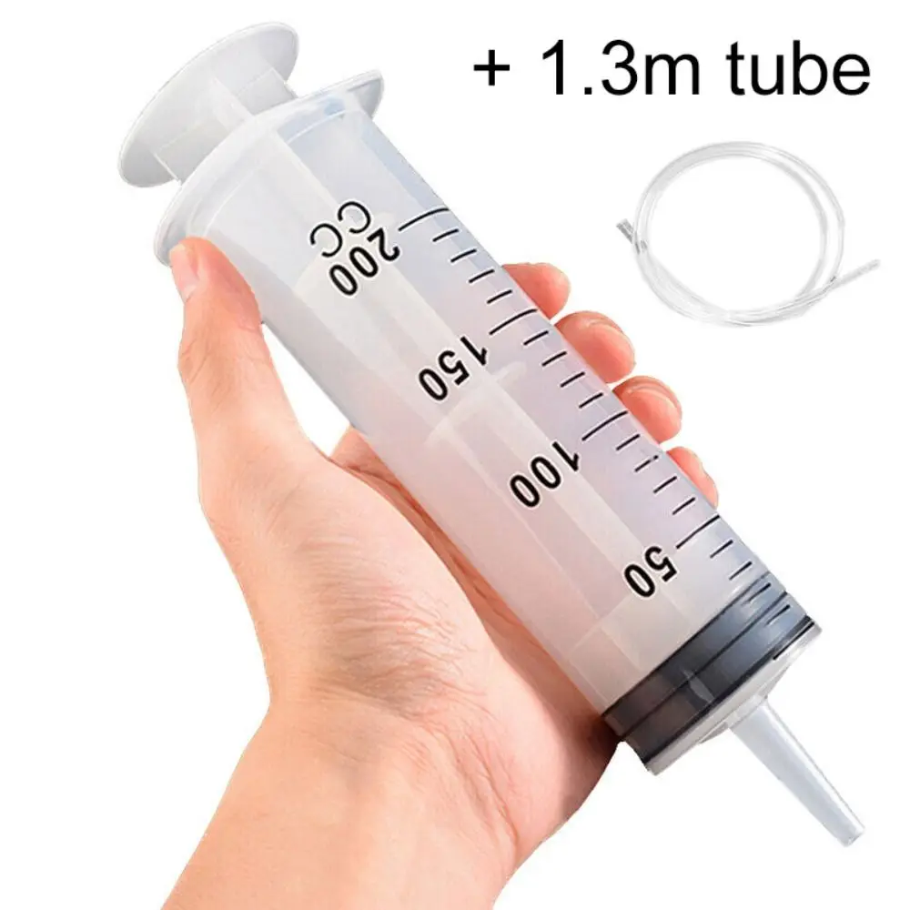 1.3m Tube 150ml-500ml Large Capacity Syringe Syringes Reusable Pump Measuring Feeding Ink Big Syringe Hydroponics Nutrient