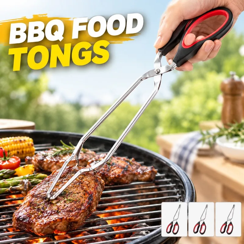 Multifunctional Serving Plier Extra Long Firewood Grabber Heatproof Bread Lifter Outdoor Campfire Coal Handler Barbecue