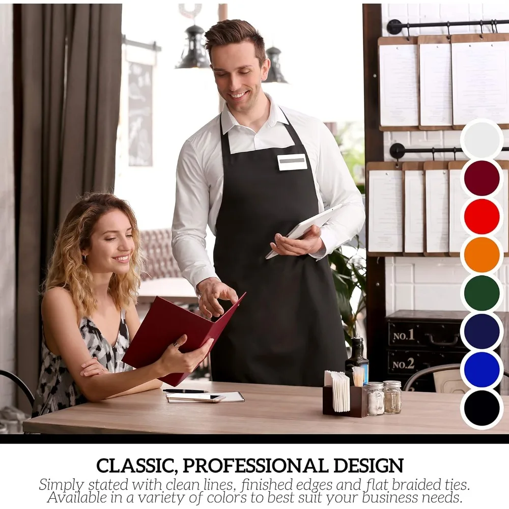 120 Pack Professional Chef Apron – Grilling Aprons for Men, Waterproof Cooking Apron for BBQ, Work or Restaurant Use