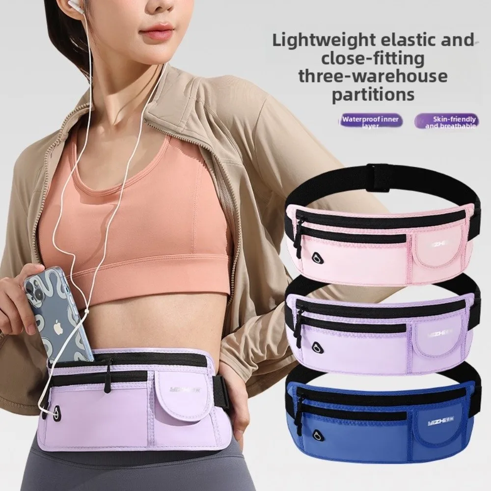 

Ultra-Thin Sport Mobile Waist Bag Close Fitting High Elastic Running Waist Bag Breathable Lightweight Sports Phone Bag Men Women