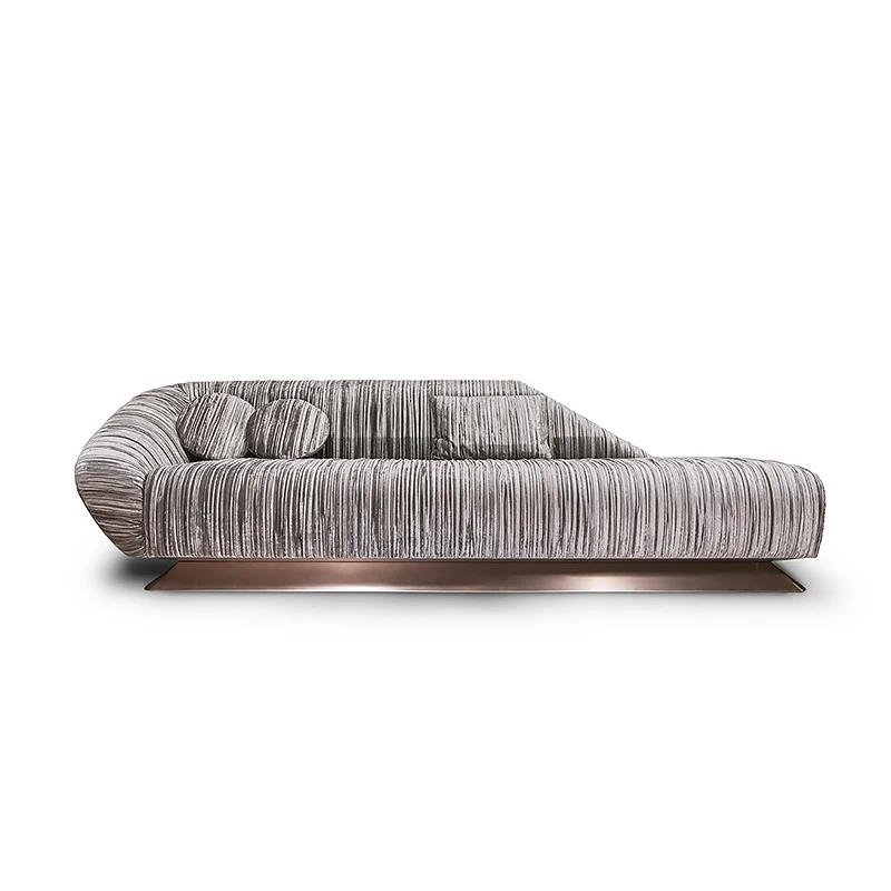Modern lightweight luxury villa living room sofa recliner, recliner sofa, simple leisure recliner and simple sofa