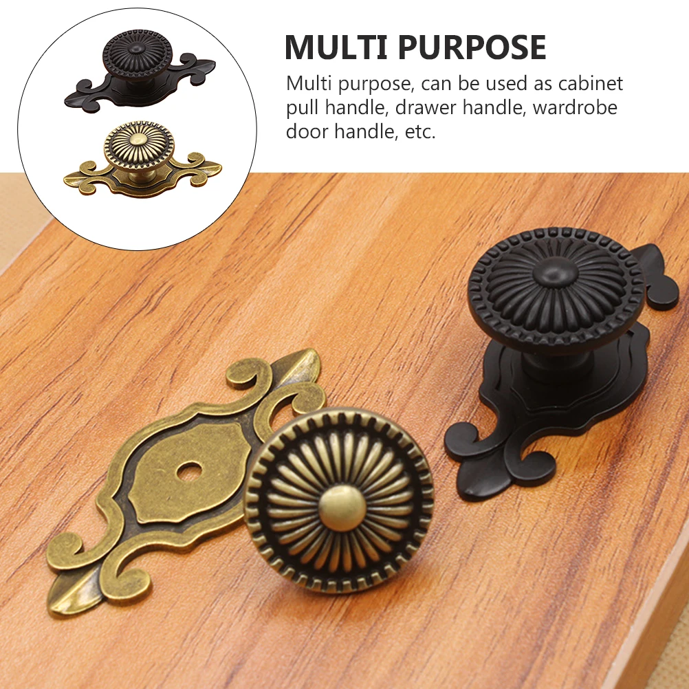 

Retro Door H les 210mm Zinc Alloy Cabinet Pulls Black Furniture Knobs Drawer Wardrobe Accessories Vintage Decor