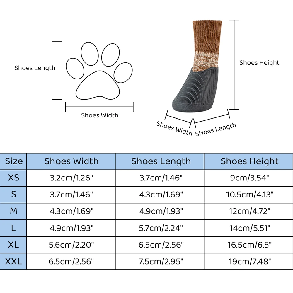 Outdoor Dog Boots Shoes Paw Protector Comfortable Soft Anti-slip for Small Medium Dog