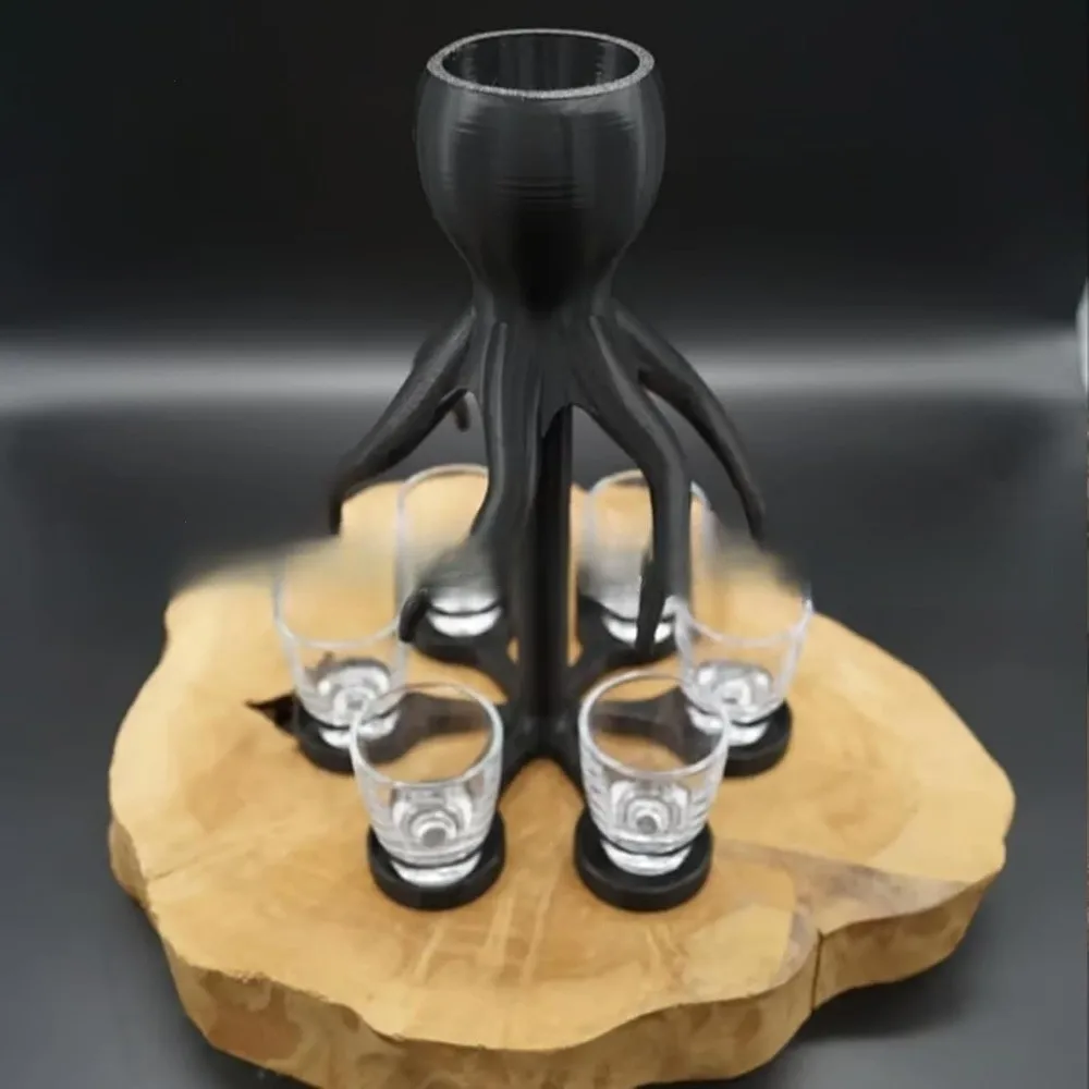 8 Holes 3D Printing Wine Distributor Novelty Multi-shot Liquor Shot Dispenser Beer Tower Unique Gift Beverage Container - view 4