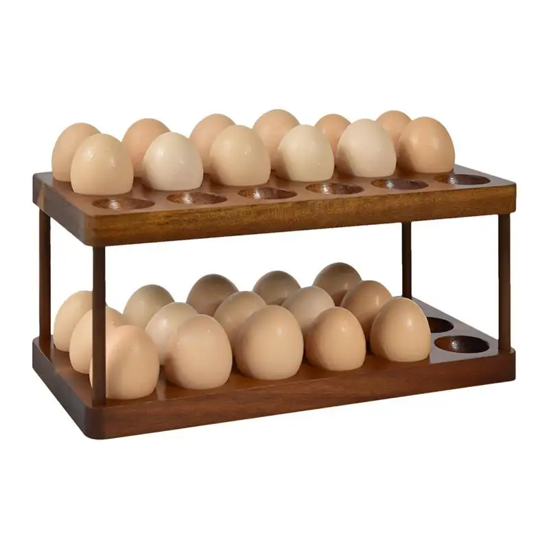 

Egg Holder Countertop 2 Tier Egg Storage Rack Egg Tray Basket Space Saving Kitchen Egg Organizer For Kitchen Egg Organization