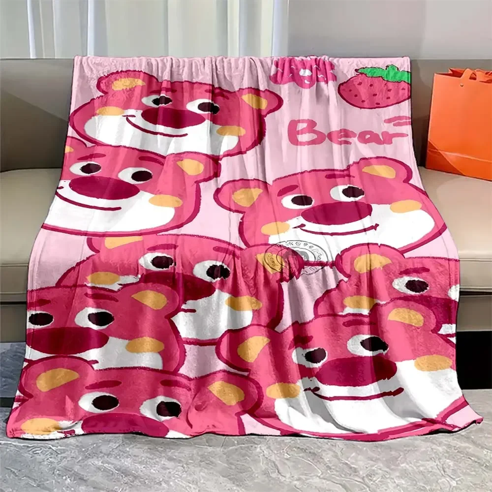 17 Styles Toy Story Lotso Bear Flannel Blanket Fluffy Fleece Throw Camping Blanket for Children Sofa Throw Thin Blanket Fashion