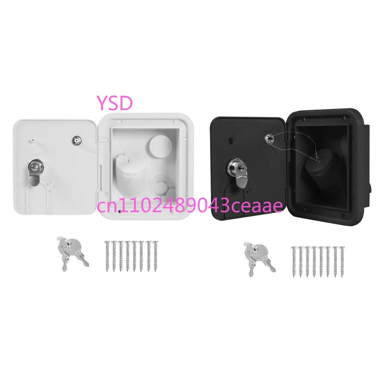 Water Locking Cap Filler Tank Equipment RV Gravity Fresh Water Fill Hatch Inlet with Keys for Boat Cars Caravans Camper Trailer