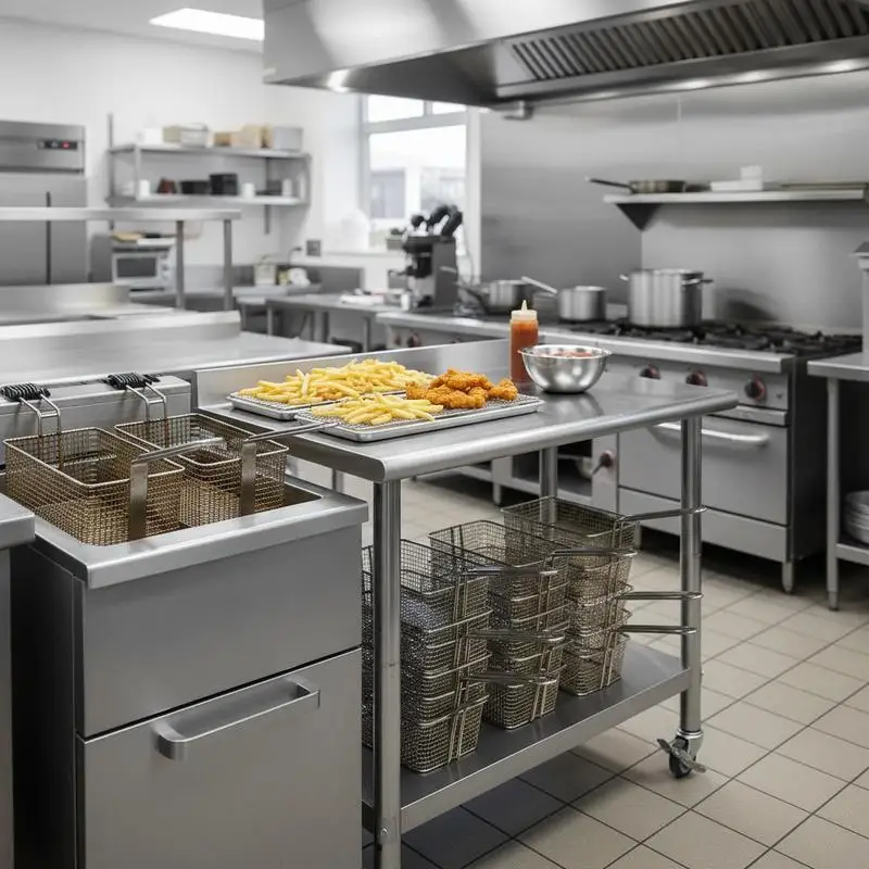 Table de travail de cuisine avec roulettes 60x45x85 cm Inox