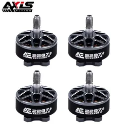 4 Uds AxisFlying AE2207 V2 Motor sin escobillas 1860KV/ 1960KV 4 ~ 6S Lipofor RC FPV 5/6 pulgadas Dron de carreras de estilo libre