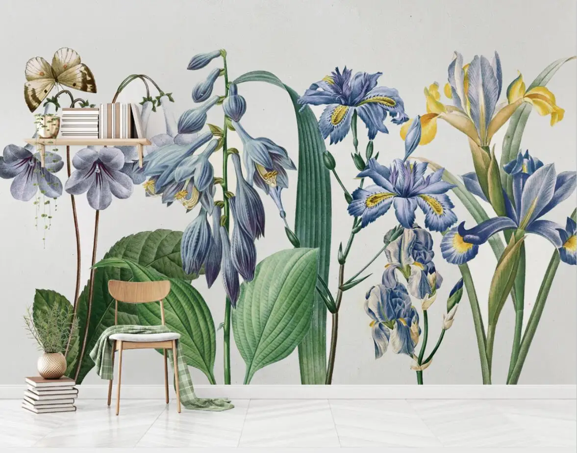 

beibehang Custom American pastoral flowers 3D Mural Wallpaper fow Wall Painting Living Room Hotel photo 3D wall paper home Decor