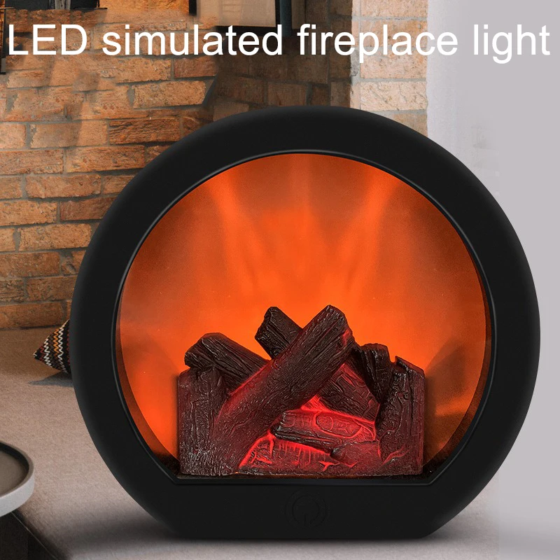 Led Fireplace Lamp Simulation Flame Lamp Christmas Courtyard Garden Decoration Lighting Home Indoor Desktop Night Light