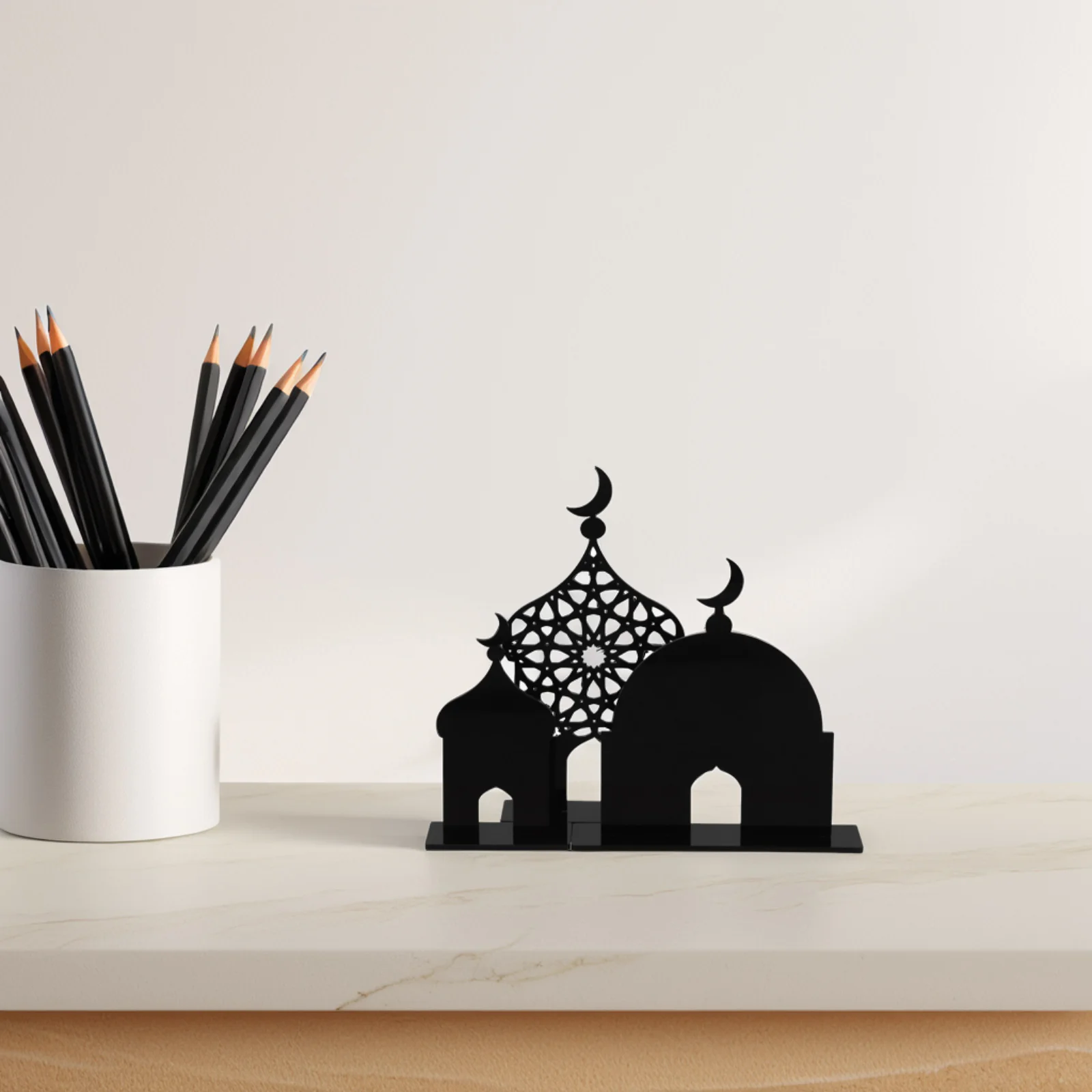 

Acrylic Ornaments Home Decor Eid Mubarak Table Sign Ramadan Black Middle Eastern Patterns Islamic Decorations