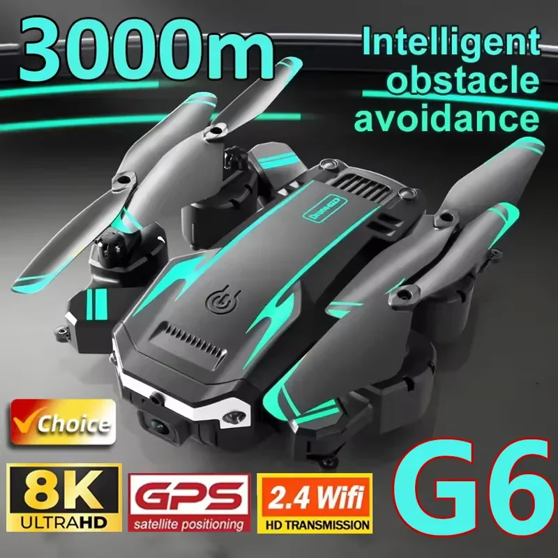 

New G6 Professional Drones 8K HD Dual-Camera Aerial Photography GPS Omnidirectional Obstacle Avoidance Quadrotor RC Distance 3KM