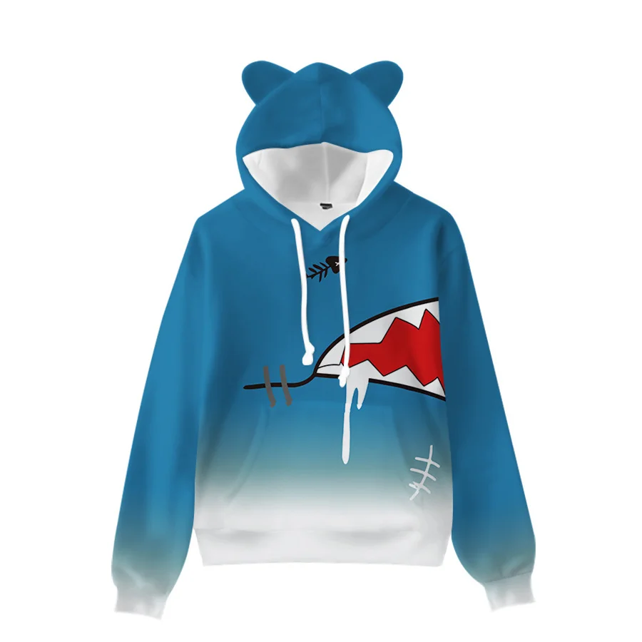 Gawr Gura Kawaii Girls Women Hoodies Fashion Harajuku Men's Autumn Winter Warm Sweatshirts Cosplay Costume Hooded Jackets Anime