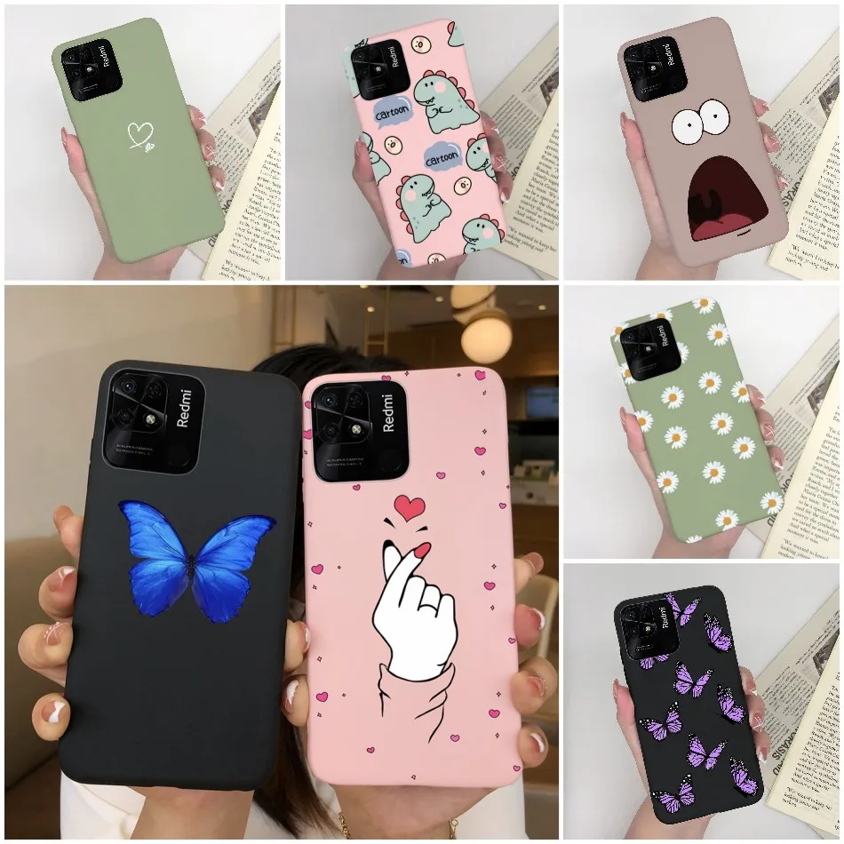 For Redmi 10C Case Redmi 10C Cover Cute Cartoons Painted Soft Silicone Phone Case For Xiaomi Redmi 10C Redmi10C 10 C Case Fundas