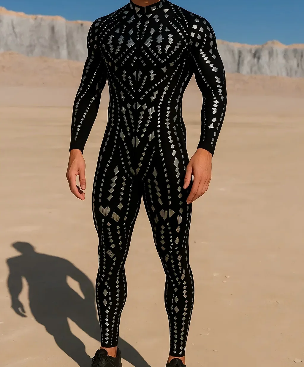 Herren Halloween Cyberpunk Jumpsuit 3D Digitaldruck Roboter Zentai Erwachsenen Cosplay Catsuit Bodysuit Karneval Rennrad Kostüm – Detail 24