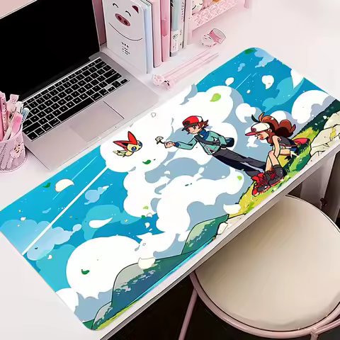 Computer Office Desk Mat P-pokemon Rubber Non-slip Large Mousepad Gaming Cabinet Carpet Keyboard Extended Table Pad Carpet Mat