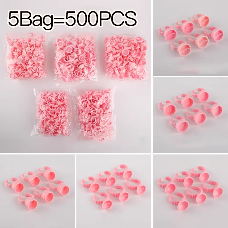 

500Pcs Disposable Pigment Caps Microblading Pink Ring Tattoo Ink Cup for Tattoo Needle Supplies Accessorie Makeup Color Supplies