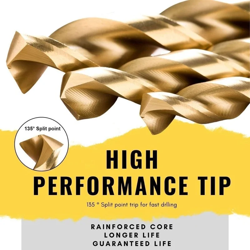 99PCS HSS Metric Drill Bit Sets For Drilling Stainless Steels & Hard Metals