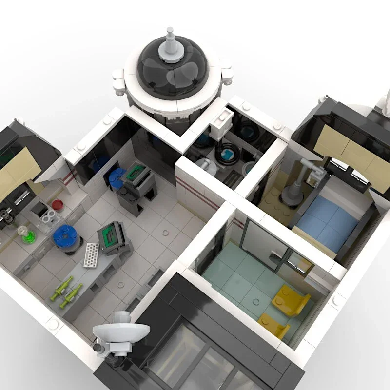 중앙 병원 모듈식 빌딩 블록, 테크니컬 Moc 브릭, 스트리트 뷰 모델, 어린이 선물 장난감, DIY 세트 조립