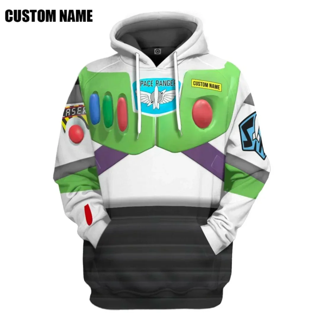 Disney Toy Story 3D Bluza z nadrukiem Mężczyźni Damska bluza codzienna 3D Y2k Bluza z zamkiem błyskawicznym Harajuku Street Hoodie Buzz Lightyear