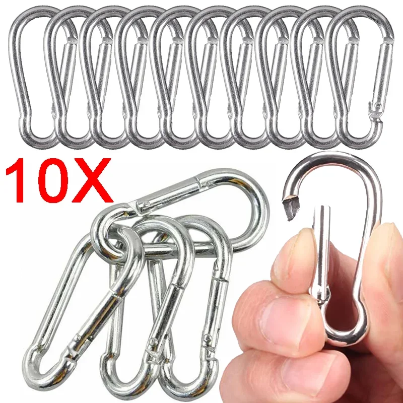 Gourd-shaped Carabiner Aluminum Alloy Keyring Keychain Split Ring Keyfob DIY Key Chains Connector Keychains Carabiner Lots