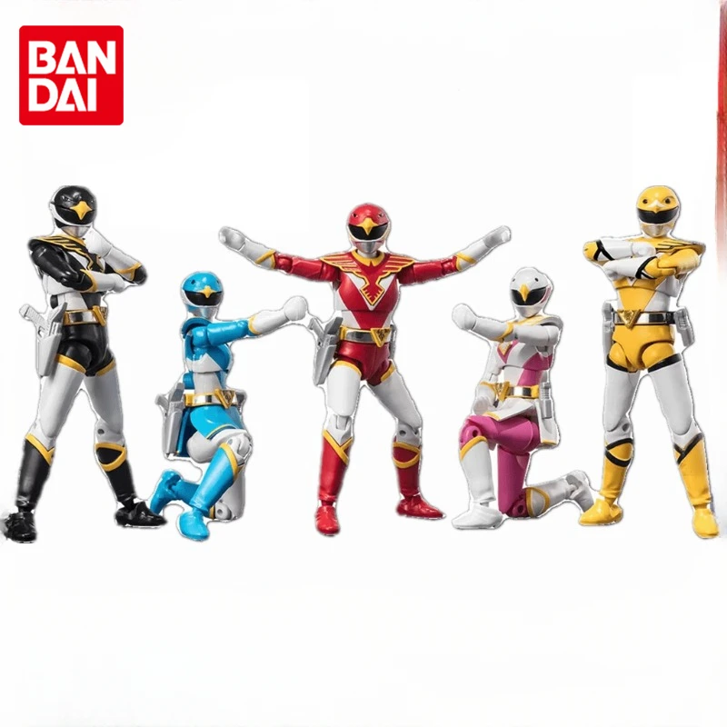 

Bandai Original Shodo SUPER Choujin Sentai Jetman Five Color Warrior Racing Suit Anime Action Figures Toys for Boys Gift