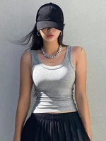 Camisole débardeur doux pour femmes, tenues d'été, débardeur serré et Sexy, chemise inférieure tricotée et haut sans manches pour vêtements d'extérieur 1