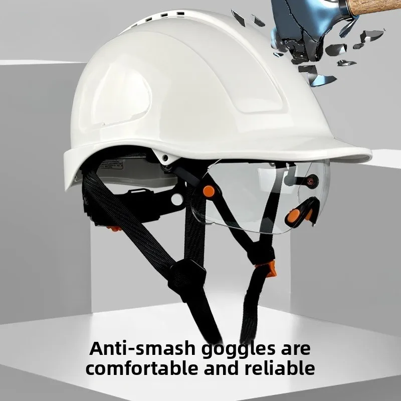 High-Quality ABS Construction Safety Helmet with Goggles And Visor ANSI Certified Industrial Work Hard Hat with Light Head Prote