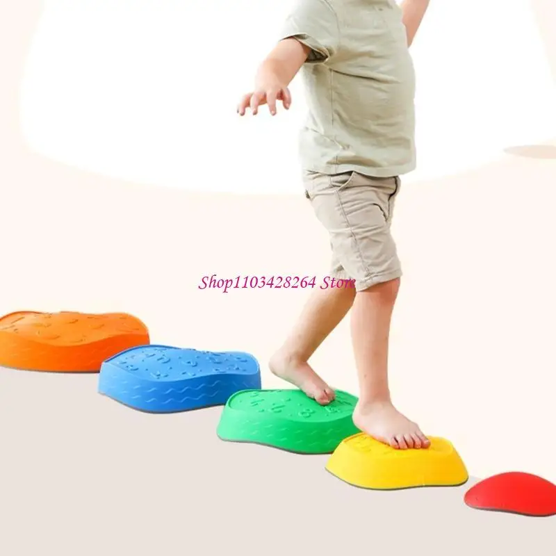 5Pcs 어린이 균형 디딤돌 실내 및 실외 활동 운동 장난감에 대 한 NonSlip 다채로운 장애물 코스 장난감