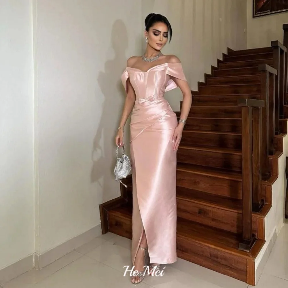 

Prom Dress Sheath Customized Off the Shoulder Elegant Simple Young Party Gowns Lace Up Evening Dress فساتين سهرة
