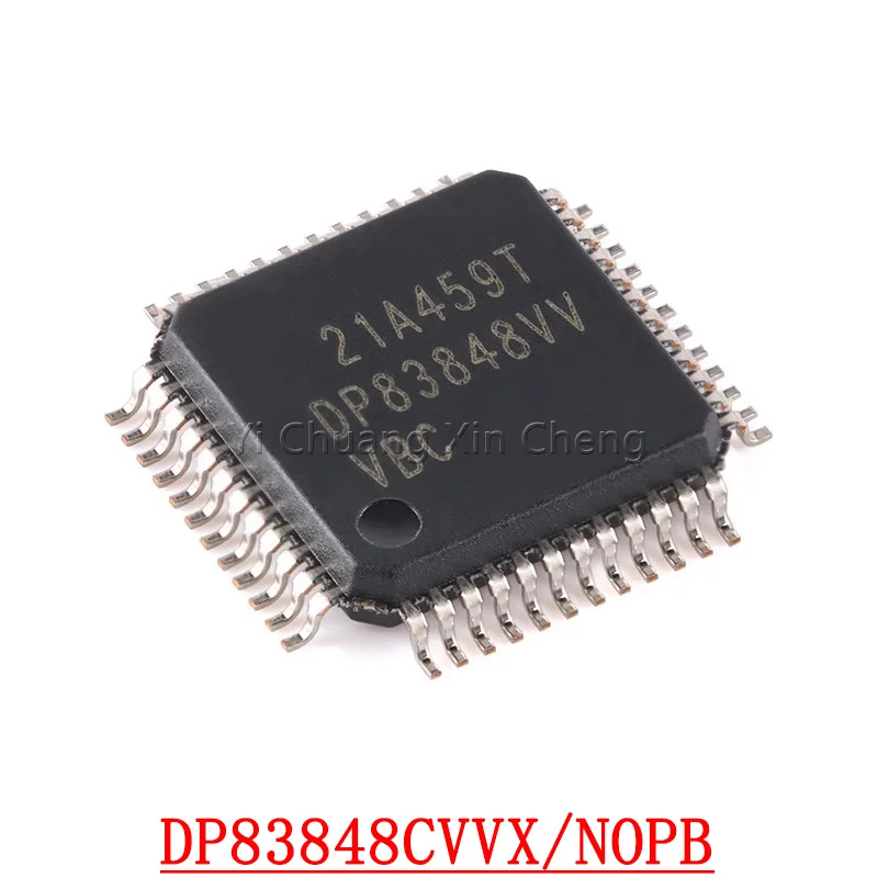 

5Pieces DP83848CVV/NOPB DP83848CVVX DP83848C DP83848VV LQFP-48 New Original Ethernet Transceiver Chip