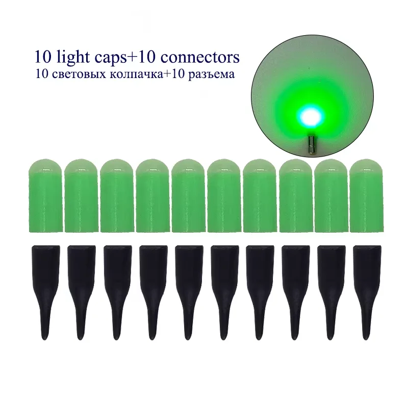 10PCS Elektrische Angeln Float Schwanz LED Elektronische Licht Leuchtende Driften LED Lampe Licht Angelgerät Zubehör Keine Batterie