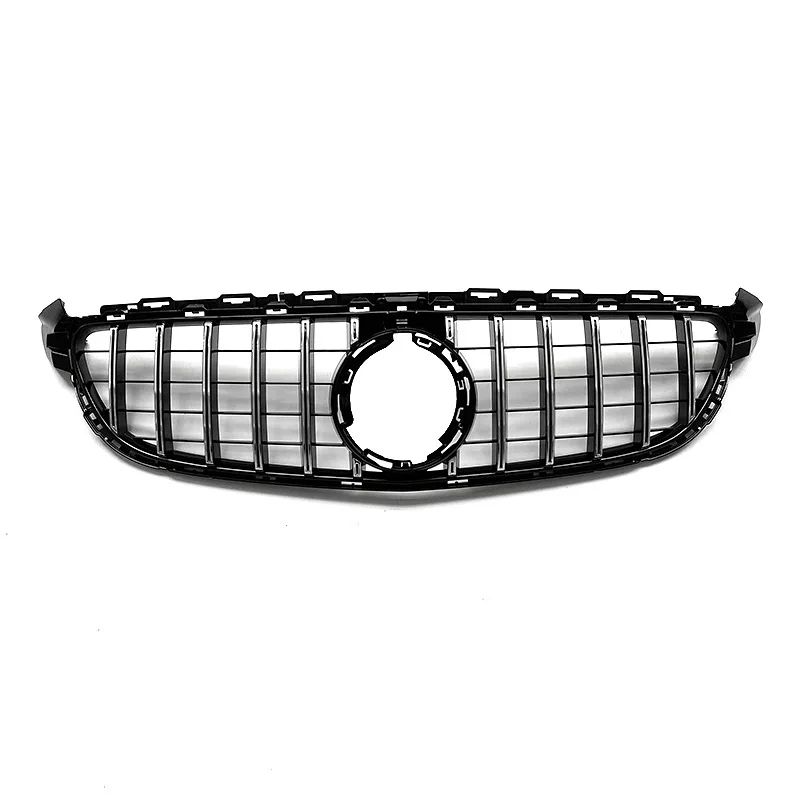 Car Front Bumper Grille Facelift Upper Racing Grill For Mercedes Benz W205 C63 C63S AMG 2019 2020 2021 ABS Gloss Black