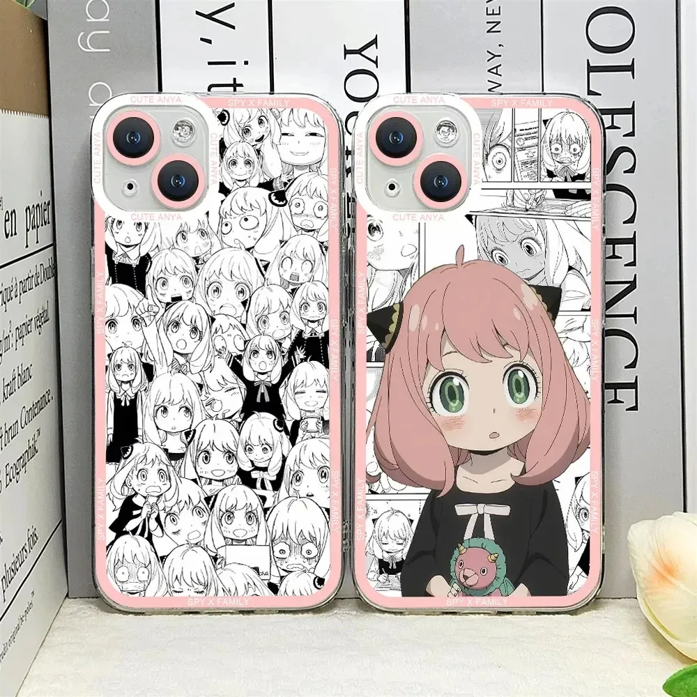 SPY X FAMILY Anime Phone Case For iPhone 11 12 13 14 15 16 Pro Max Plus Mini 7 8 SE X XS XR Clear Soft TPU Case Yor Anya 