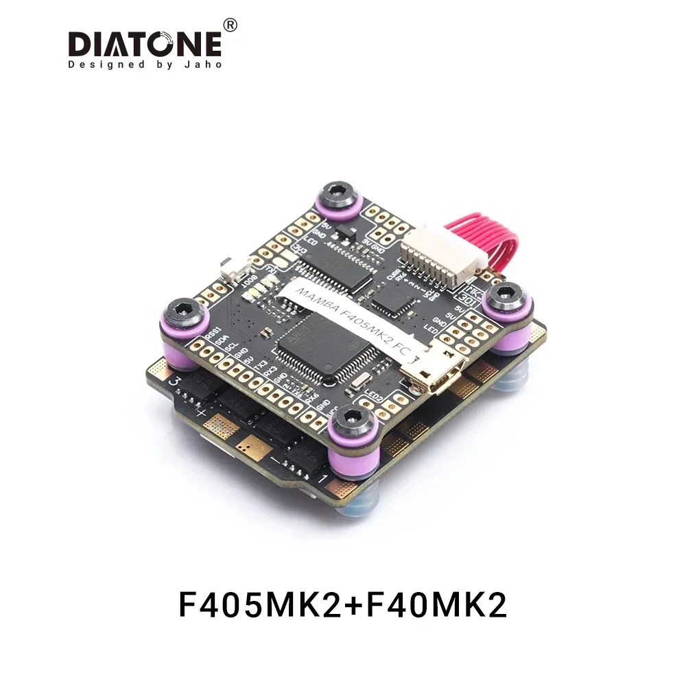 Diatone MAMBA F405MK2 Betaflight Flight Controller & F40MK2 40A 3-6S DSHOT600 FPV Racing Brushless ESC for RC Drone Mini Quad