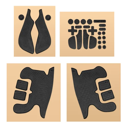 Imagen 2 del producto TALONGAMES Cinta de agarre para controlador compatible con mango de cubierta de vapor, antideslizante, botones, kit de piel texturizada para versión OLED (negro)