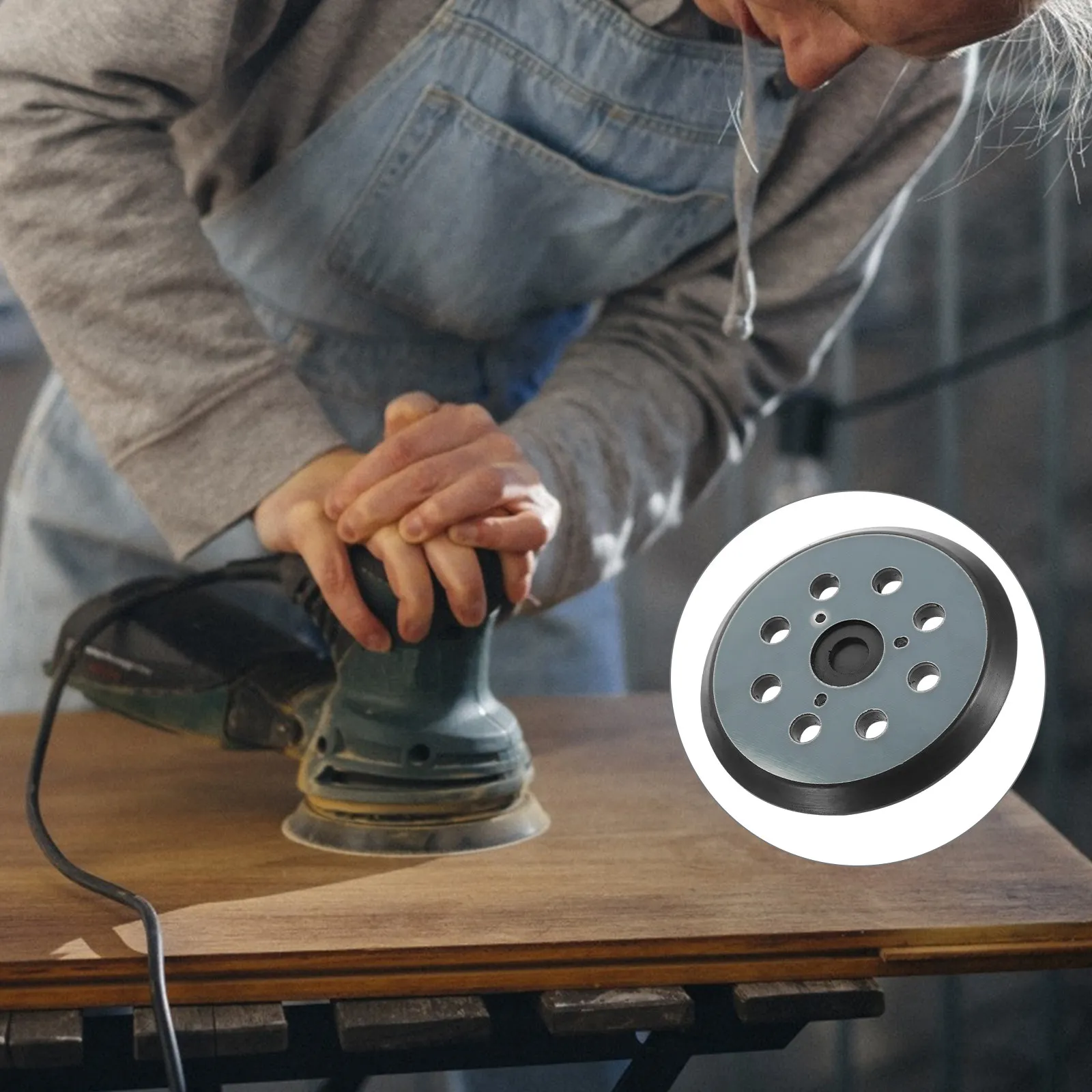 

8-Hole Hook-and-Loop Sanding Disc Heavy Duty Metal Sander Replacement Pad for Car Polishing Woodworking Metalworking Dust