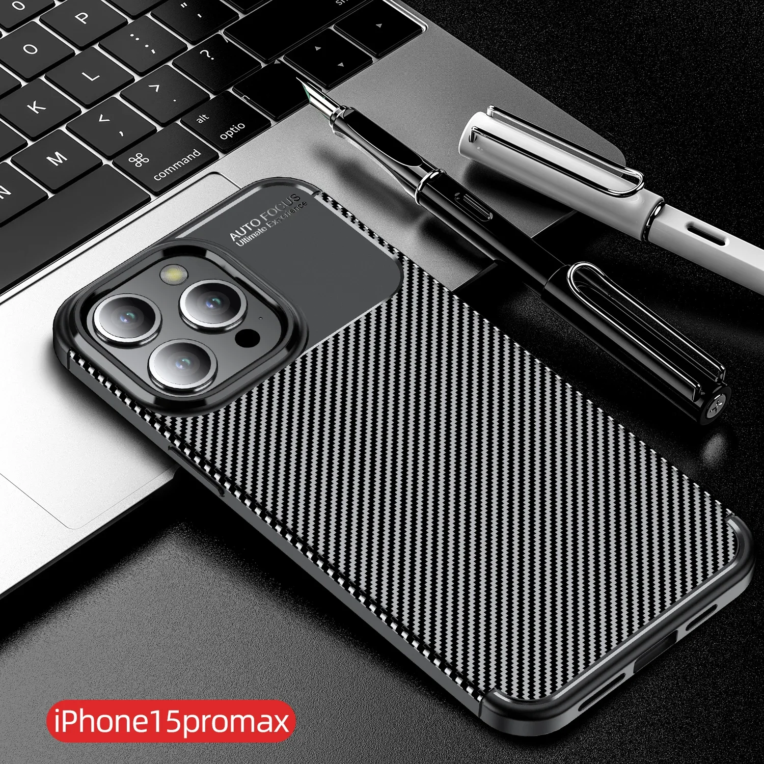 Carbon Fiber Texture Shockproof Case For iPhone 11 12 13 14 15 Pro Max Xs XR X 8 7 Plus SE 2022 Soft TPU Silicone Back Cover