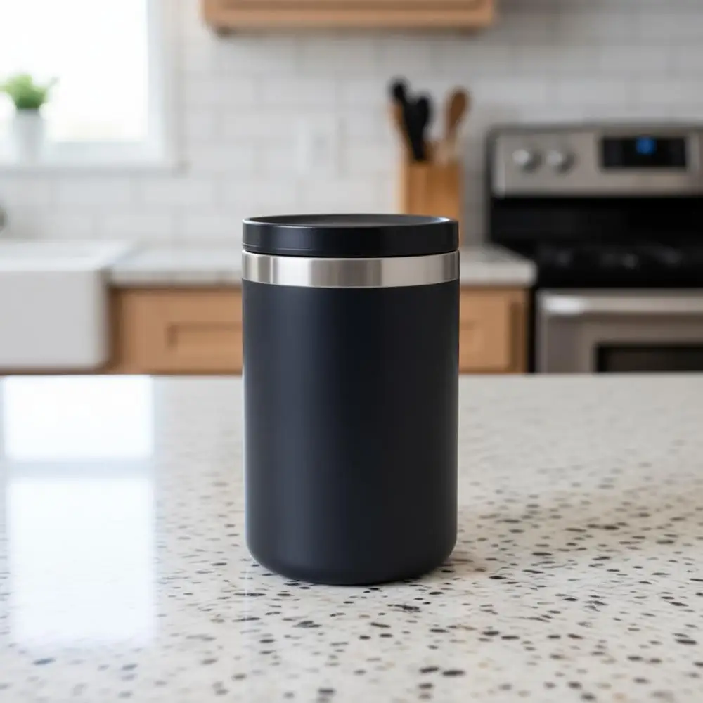 

16 oz Food Jar, Vacuum Insulated, Stainless Steel, Airtight Lid, Black