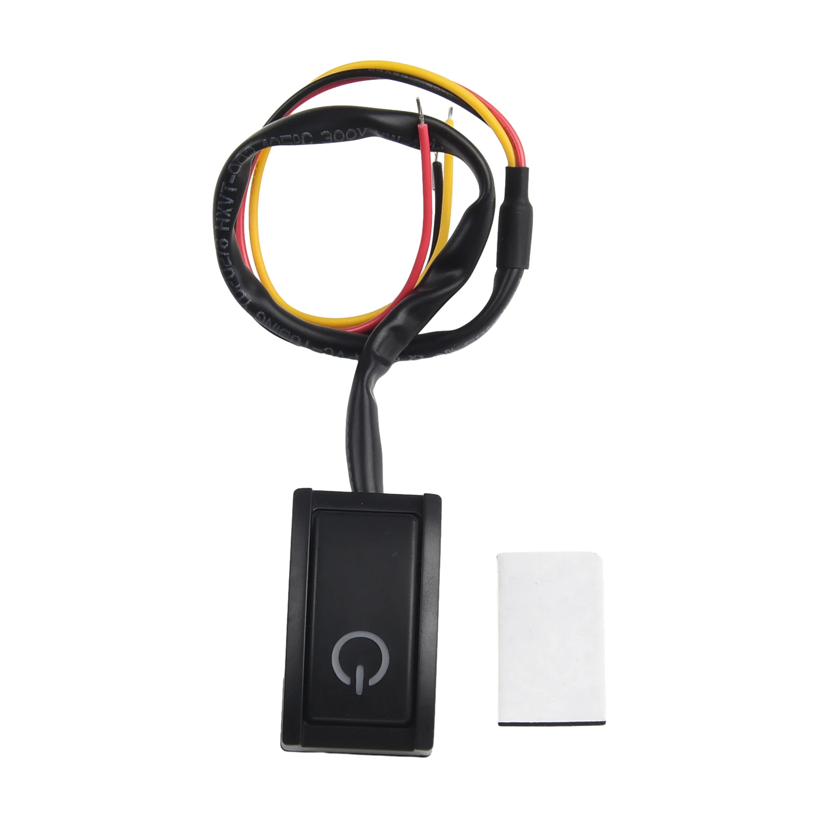 DC12V 200mA 2.4W LED Light Car Push Button Latching Turn ON/OFF Switch With Double-sided Tape Plastic Car Push-button Switches